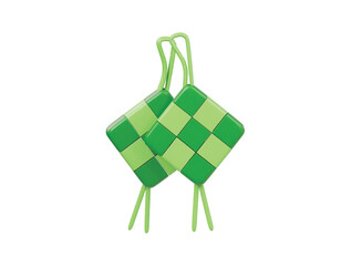 Ramadan ketupat icon 3d render illustration