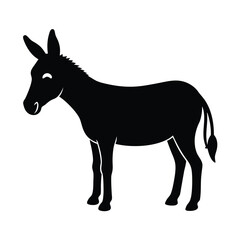 Standing donkey silhouette design for farm and rural lifestyle