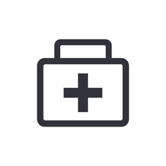 First aid box solid icons, minimalist vector illustration ,simple transparent graphic element .Isolated on white background