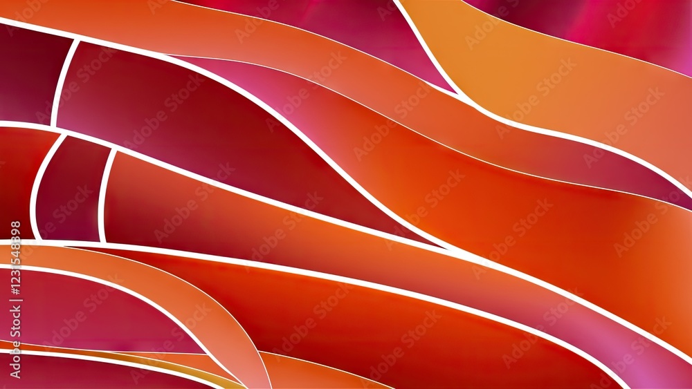 Leinwandbilder vibrant reddish-orange swirling backdrop with soft white lines flowing diagonally creating a dynamic