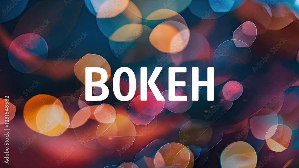 Fototapete vibrant bokeh background with circular light patterns in shades of blue and orange ideal for overlay