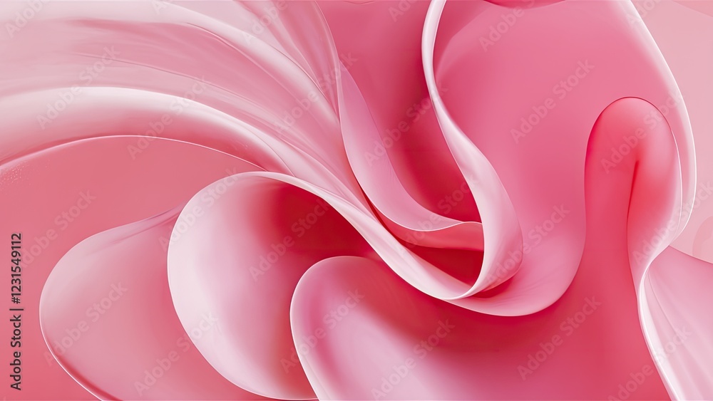 Leinwandbilder soft pink abstract fluid art background with flowing shapes and gentle curves, featuring a gradient 