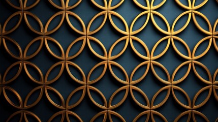 Fototapeta premium Gold geometric pattern wall background texture design