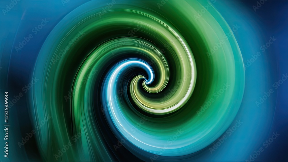 Leinwandbilder swirling abstract blur featuring a mesmerizing mix of deep green tones spiraling into a rich blue ba