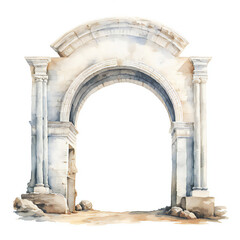 Naklejka premium Enchanting Watercolor Floral Archway