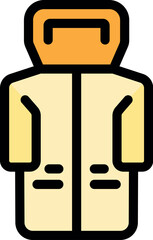 Warm winter parka with hood, perfect for outdoor activities in cold climates