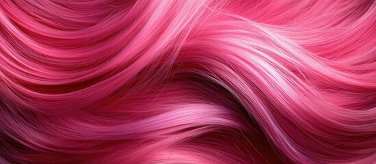Close up of vibrant pink hair extensions displaying rich textures with shades of light and dark pink emphasizing styling versatility in hair design