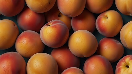 Close-up of a Fresh Peach-Nectarine &ndash; Ripe, Juicy, Organic, and Delicious Fruits, for Healthy Eating and Natural Diet Choices