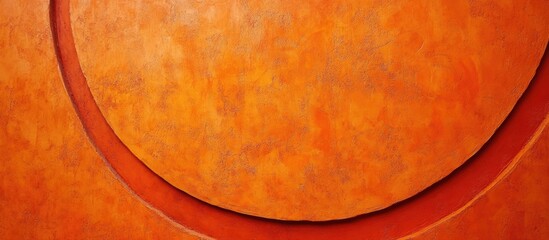 Curved orange cement wall texture close up with vibrant rich hues highlighting smooth surface and dynamic circular patterns for design enhancement