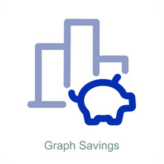 Fototapeta premium Graph Savings