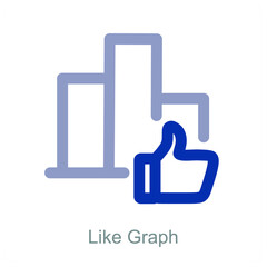 Obraz premium Like Graph