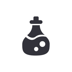 Potion flask solid icons, minimalist vector illustration ,simple transparent graphic element .Isolated on white background