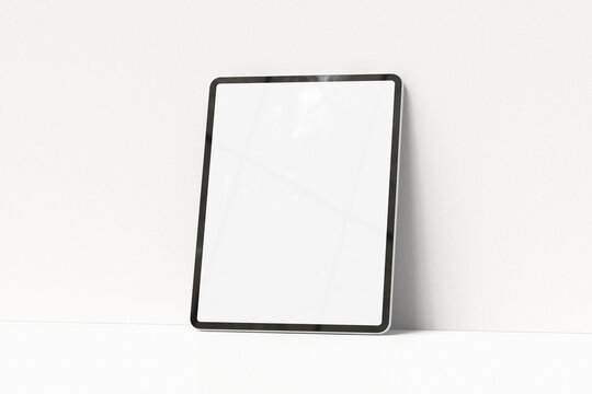 Blank tablet isolated on white for mockup design