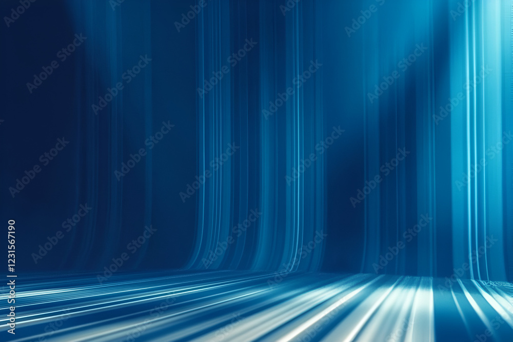 Poster abstract blue lines: an abstract and futuristic design showcasing blue lines radiating from a centra