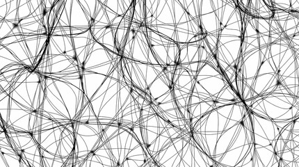 Fototapeta premium Fine lines and delicate shading form an intricate abstract pattern, rendered in a pen-and-ink style, creating a detailed and complex composition with a sense of depth and dimension