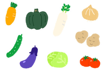 set of vegetables