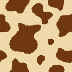 Texture spot, fluffy skin black white cow. Trendy animalistic seamless pattern for fashion, packaging, fabric and more.