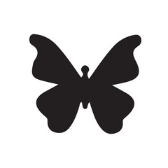 Butterfly silhouette icon Vector. isolated on white, collection of silhouettes. Stock - vector eps 10