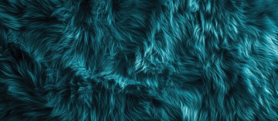 Obraz premium Soft dark teal fur texture with a plush appearance, showcasing delicate fibers, ideal for shadows in promotional displays and enhancing decor elements.