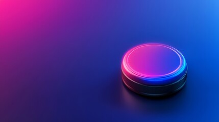 Vibrant blue and pink gradient background with a button, simple modern design button