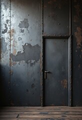 Dark Metal Room Background