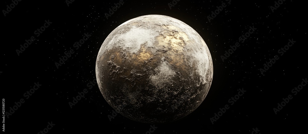Aufkleber earth planet in space with realistic textures showcasing clouds and landmasses illuminated by light 