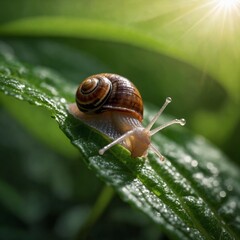 snail on a leaf