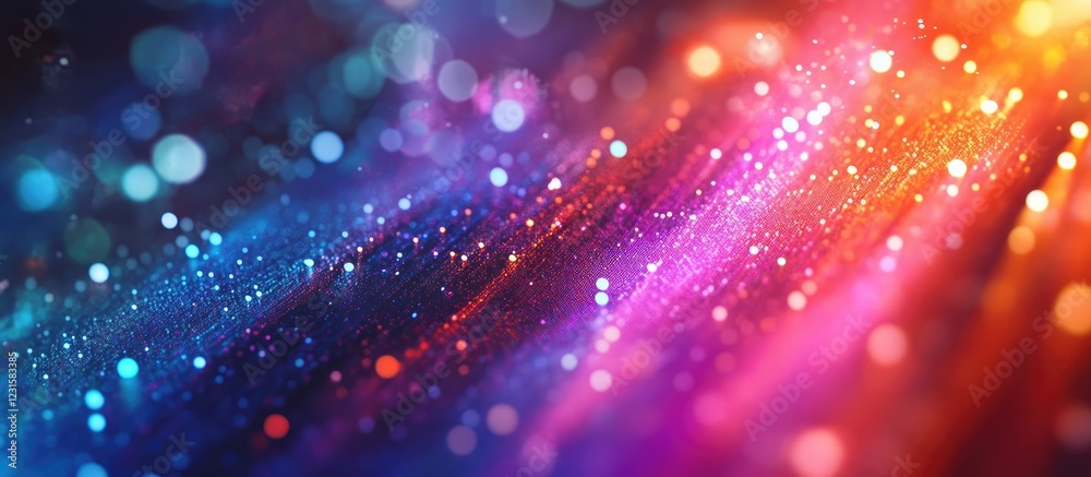 Leinwandbilder vibrant neon color palette with radiant pinks, blues, and purples in dynamic diagonal patterns, crea