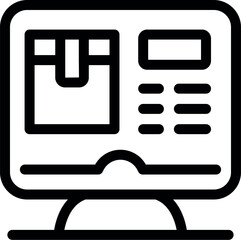 Online parcel tracking system displaying shipping details and delivery options on a computer screen