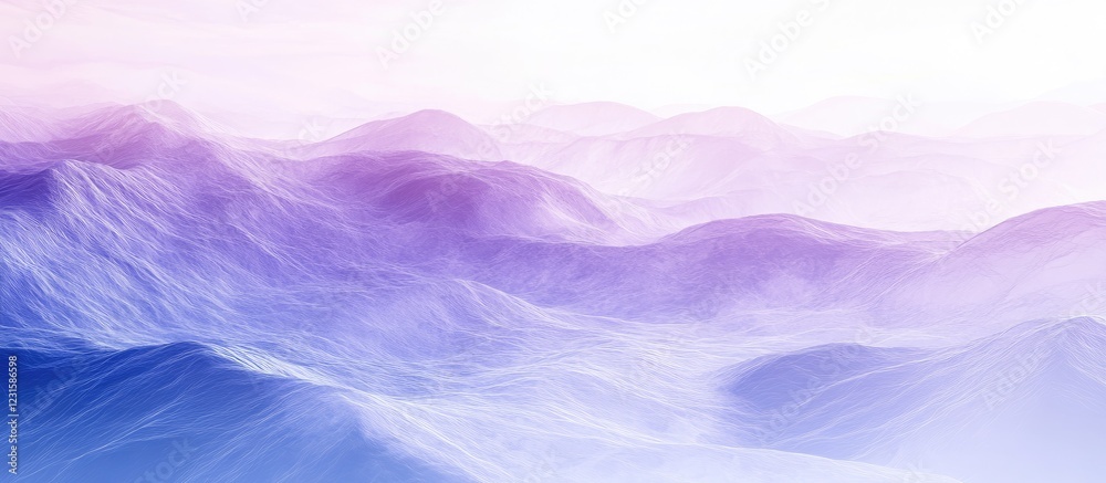 Leinwandbilder mystical abstract landscape in soft purple and blue tones, with smooth gradients and subtle noise ef