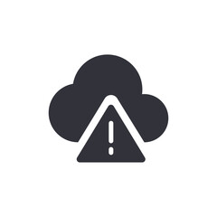 Cloud maintenance solid icons, minimalist vector illustration ,simple transparent graphic element .Isolated on white background