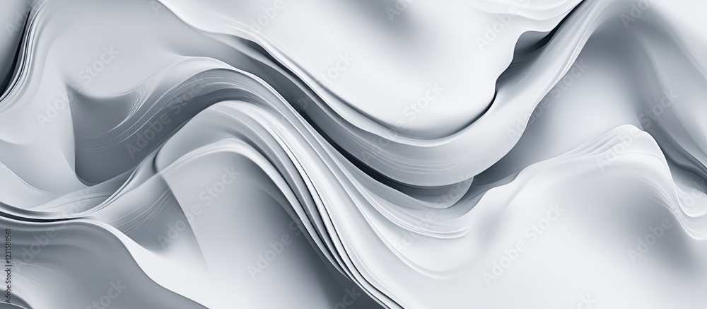 Leinwandbilder elegant flowing silver fabric texture with soft waves and graceful folds creating a sense of fluidit