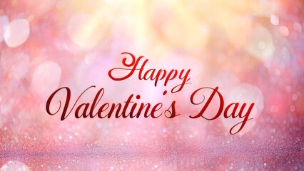 Inscription Valentine's Day on a background of hearts