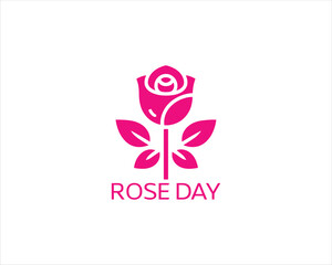 Rose Day Icon Logo Design