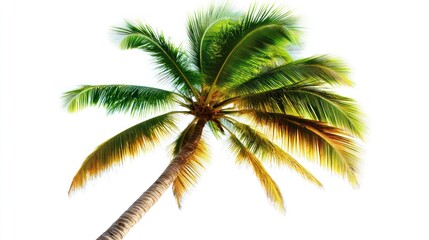 Tropical Palm Tree, Sunny Sky, Vacation Paradise