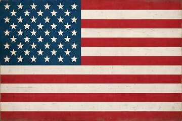 Fototapeta premium american flag on wooden background