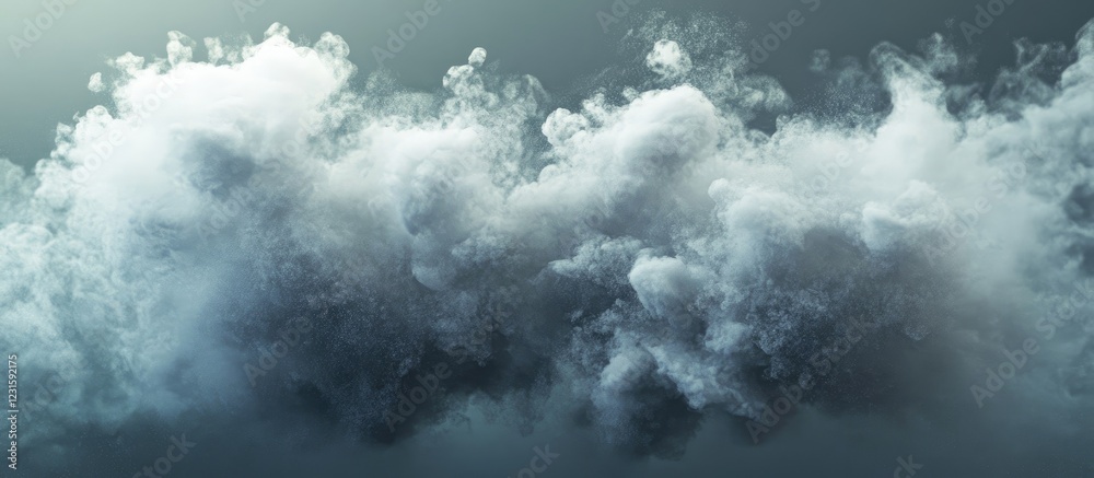 Aufkleber captivating ethereal cloud forms from vaporized liquid nitrogen, showcasing wispy textures in shades