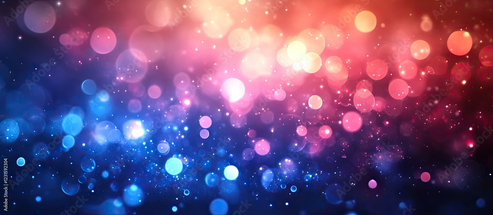 Leinwandbilder vibrant abstract bokeh background featuring shimmering neon blue red and purple lights creating a ma