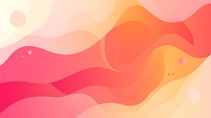 Abstract Wave Background in Pastel Pink and Orange Hues