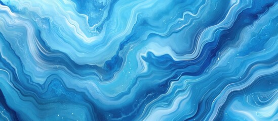 Obraz premium Seamless abstract wavy background in shades of blue with fluid wave patterns and gradients for creative projects and digital applications.