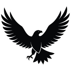 Flying eagle symbol vector icon.