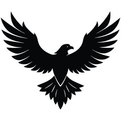 Flying eagle symbol vector icon.