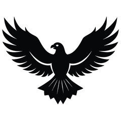 Flying eagle symbol vector icon.