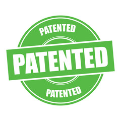 patented stamp sign symbol vector flat icon