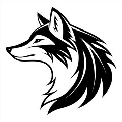 Fox silhouette vector design