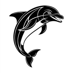 Dolphin silhouette vector design