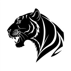 Tiger silhouette vector design
