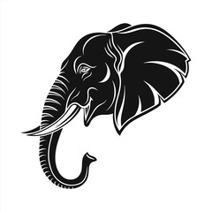 Elephant silhouette vector design