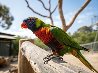 Obraz premium Immersive Zoo Experience: A Captivating Glimpse into the Thriving Animal Kingdom