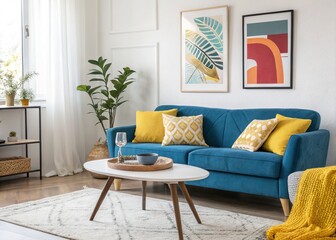 Modern Scandinavian Living Room - Ellipse Coffee Table